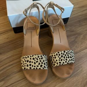 Dolce Vita Leopard cork heels, size 8
